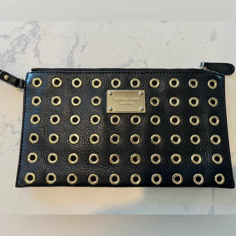 Michael Kors black wristlet